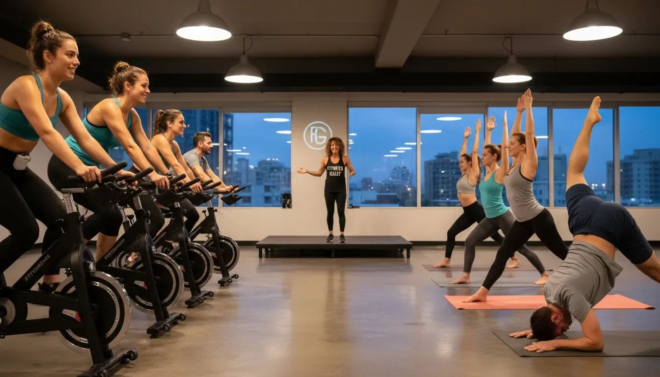 שיעורי ספינינג ויוגה באווירה אנרגטית