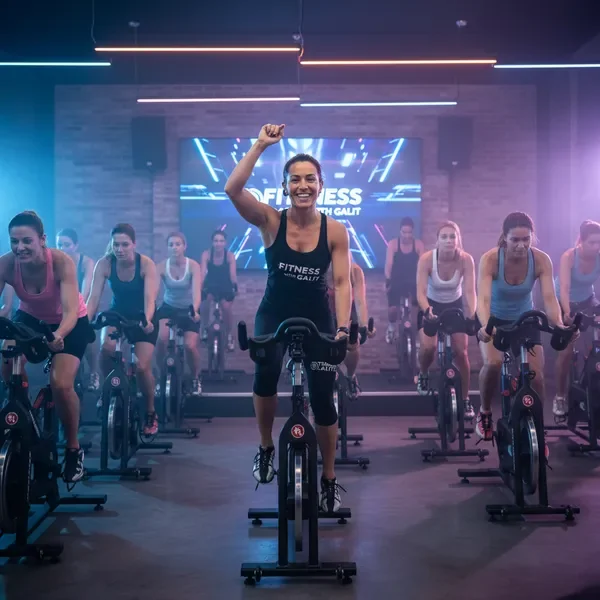 שיעור ספינינג אנרגטי בפעולה